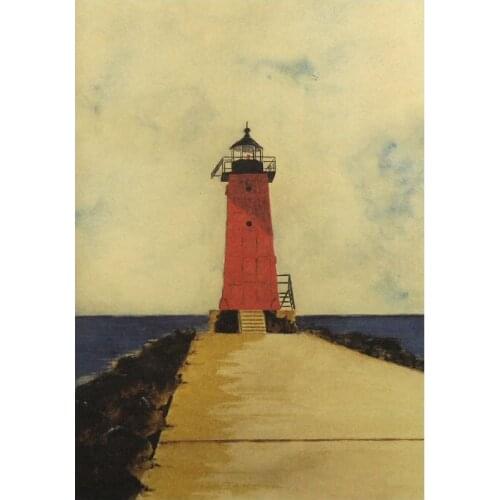Lighthouse Eternal Promise Symbolic Printmaking Vintage Kraft Paper Poster Painting Decoration Pictorial Wall Stickers