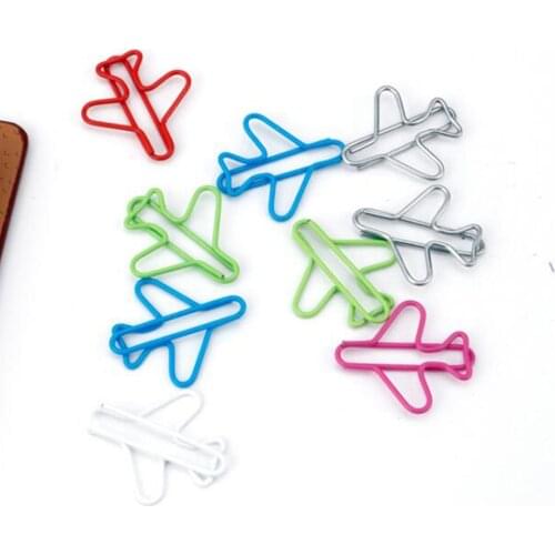 24Pcs Paper Clips Colorful Aircraft Shaped Bookmark Clips-Funny Desk Accessories Office Supplies Decor Gift Birthday Gift