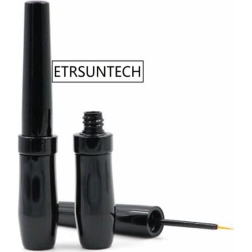 100pcs 3ml Eyelash Growth Liquid Empay Bottle Originales Refillable Black lid Eyeliner Bottle Empty Cosmetic Containers F176