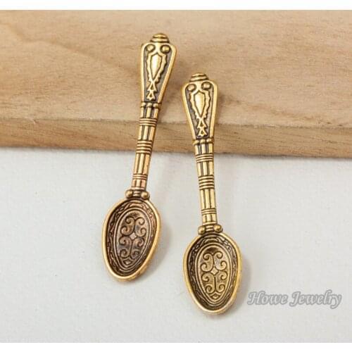 12pcs pendant Spoon ancientgold Pendant European Style jewelry findings R027
