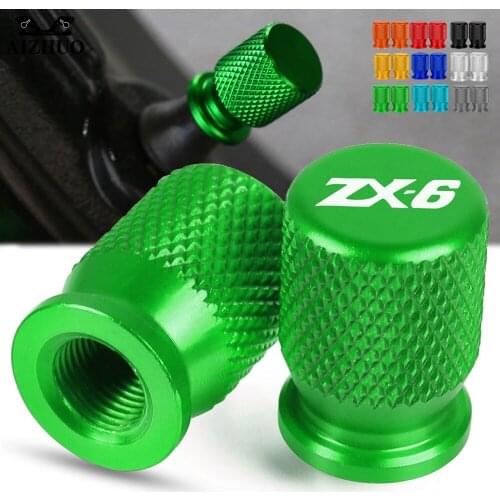 Motorcycle Accessories Tire Valve Air Port Stem Cover Cap Plug CNC Aluminum FOR KAWASAKI ZX-6 ZX6 1990-1999 1998 1997 1996 1995