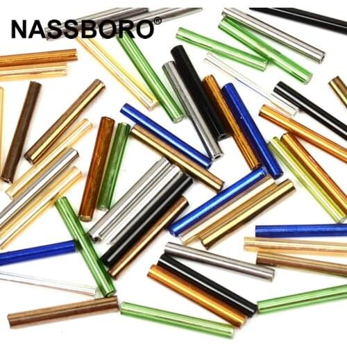 20MM Long Bugle Beads Tube Czech Glass Beads for Jewelry Making Loose Beads Charms Bracelet Necklace DIY Accessories Wholesale