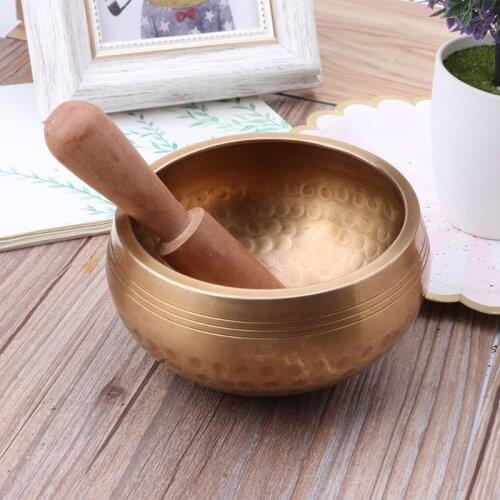 Tibetan Buddhism Singing Bowl Hand Hammered Yoga Copper Chakra Meditation Gift W20