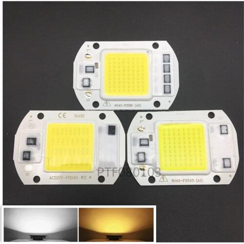 LED COB Lamp Chip 20W 30W 40W 50W AC 110V 220V Smart IC LED Beads DIY For LED Floodlight Spotlight Cold White Warm White