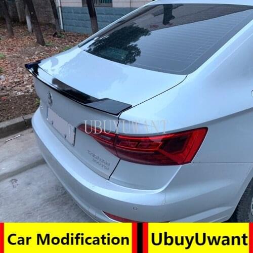 For Volkswagen 19Jetta 2019 Sagitar ABS Primer Color Exterior Rear Spoiler Tail Trunk Boot Wing Decoration Car Styling