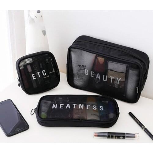 Travel Cosmetic Bag Women Zipper Make Up Transparent Makeup Case Organizer Storage Pouch Toiletry Beauty Wash Kit Bags