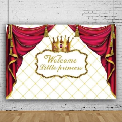 Red and Blue Curtain Background Photography Kids Happy Birthday Party Photozone Photo Decor Backdrops Photocall Studio