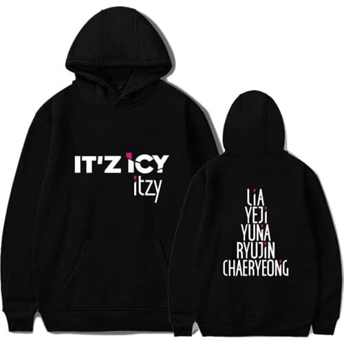 IZTY Album IT'ZICY Print Long Sleeve Hooded Sweatshirt Itself Kpop Hoody Oversize Pullovers Hoodies PG068