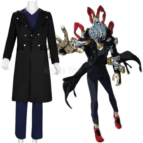 Anime Cosplay Boku no/My Hero Academia Shigaraki Tomura Black Trench + Pant Sets Men Halloween Carnival Show Costume C179M251