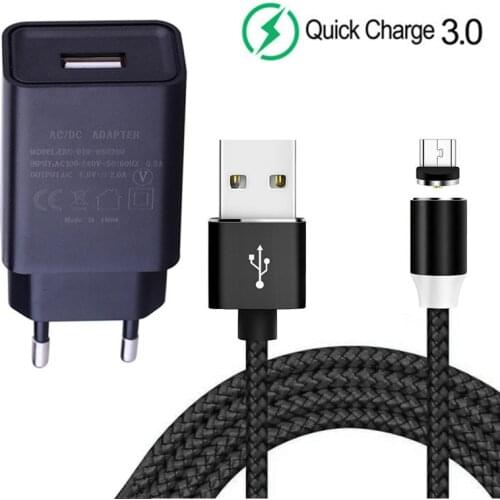 For Huawei P8 P Smart 2019 Y5 Y5p Y6 Y7 Honor 9S 9A 8A 7A Magnetic Charge Micro USB Cable 5V 2A Wall charger For Samsung A7 A10