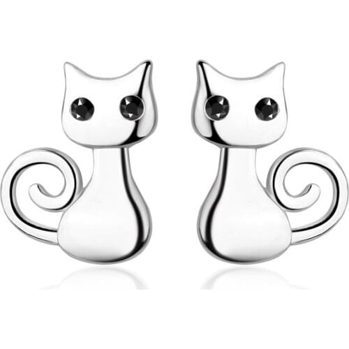 Cute cat earrings animal accessories Lady gift