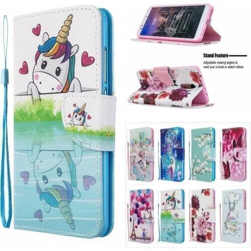 Cute Painted Etui On For Huawei P30 Pro Flip Leather Magnetic Wallet Case For Huawei P 30 P30 Lite P30Pro P30lite Case Cover