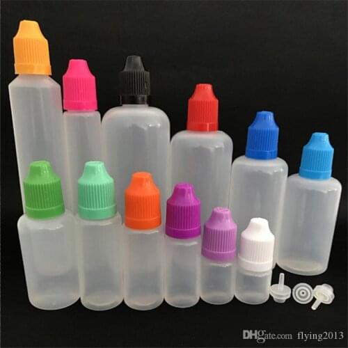 Soft Style PE Needle Bottle 10ml Plastic Dropper Bottles Child Proof Caps LDPE E Liquid Empty Bottle