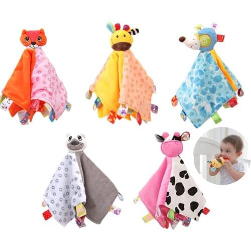 Newborn Soft Baby Animal Puppet Toy Gift Baby Comforter Blanket Baby Comforter Baby Blankets Bedding Infant Swaddle Towel hot