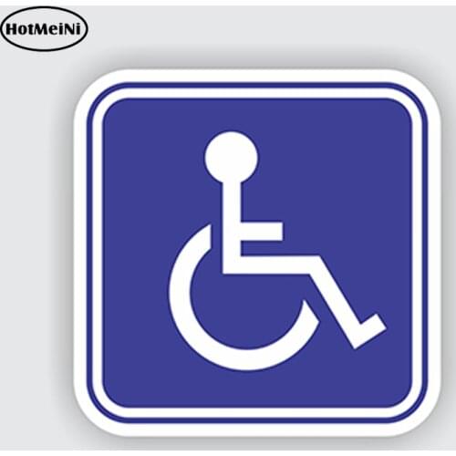 HotMeiNi 13cm x 13cm Car Styling Car Sticker wheel Chair Accessible Decals Stickers Sq Outdoor Durable Handicap Access