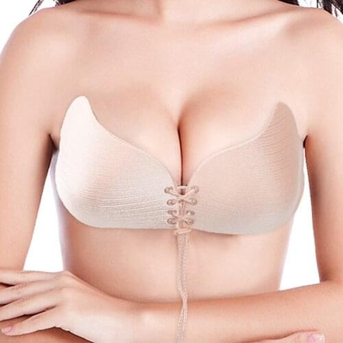 Invisible Bra Fashion Sexy Bra Seamless Strapless Bralet Silicone Push Up Bras For Women Wings Brassiere Underwear