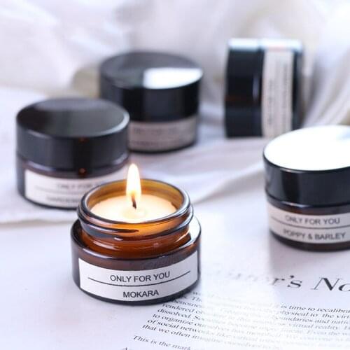 Sample Aromatherapy Test Cup Scented Candle Soy Wax Floral Fruity Woody Notes Glass Candle Holder Home Party Wedding Decor