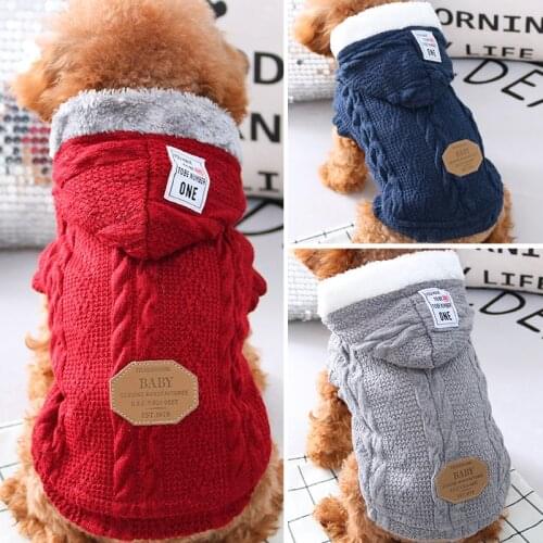 Pet Dog Clothes Sweater Winter Warm Pomeranian Teddy Small Puppy Shirt New Year Puppy Dog Clothes Chihuahua Pet