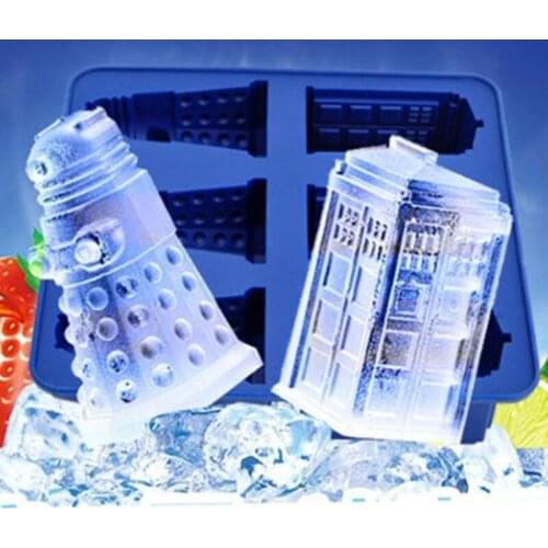 Silicone Ice Tray Doctor Who Pagoda Police Box Ice Box Baking Chocolate Family DIY Silicone Mold
