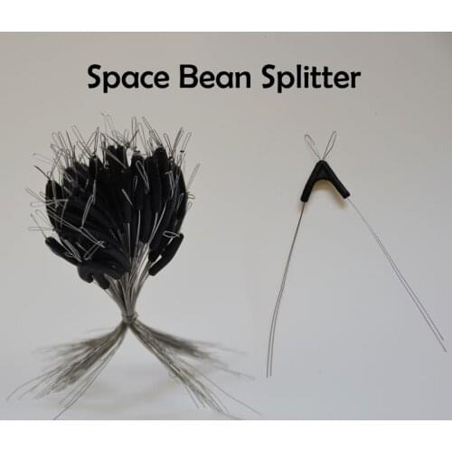 50Pcs Silicone Double Hook Fish Hook Fixed Distance Splitter Fish Line Separator Double Head Anti-wrap Beans