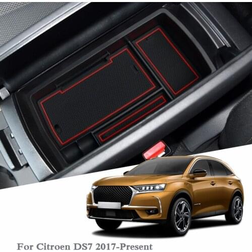 Car Styling For Citroen DS7 2017-Present LHD Car Center Console Armrest Storage Box Cover Interior Auto Accessories