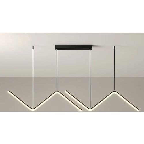 LED Pendant Light 5 CM Dimmable Line Design Pendant Lamp Aluminum Stylish Minimalist Painted Finishes Nordic Style Home Decor