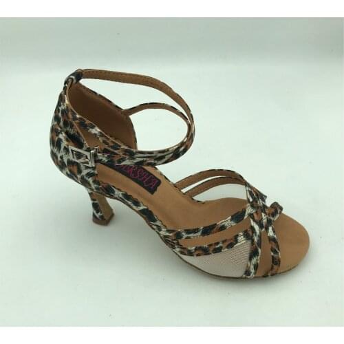 Hot Sale comfortable and fashional womens latin dance shoes ballroom salsa shoes tango shoes 6208L 7.5cm flare heel