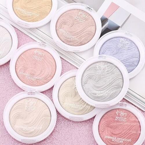 Highlighter Shimmer Pink Gold Powder Face Make Up Long Lasting Brighten Shadow Bronzer Cosmetic Makeup High Light