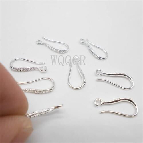 16X8MM Womens Earring Making Accessories 10 Pieces of Exquisite Matte Surface 925 Sterling Silver High-end Ear Hook