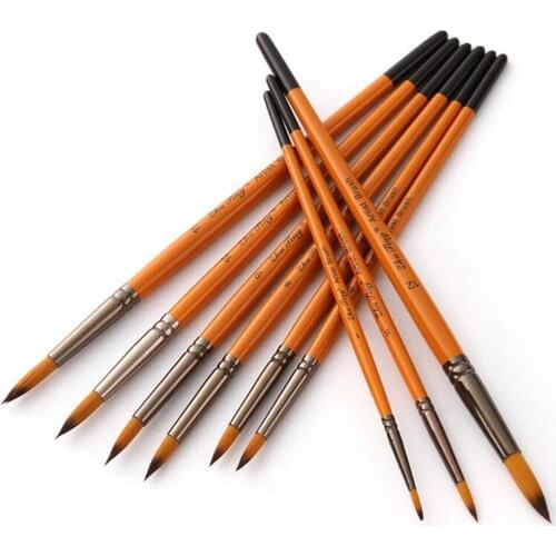12 Artist Paint Brushes Set Acrylic Oil Watercolor Painting Craft Art Model Kit
