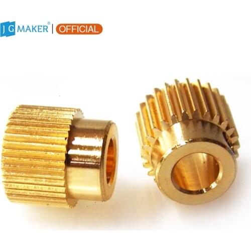 2Pcs/Lot MK7 MK8 Extruder Gear 26 Tooth Teeth Brass Drive Gear Planet Reducer Extruder Feeding Gear wheel For 3D Printer