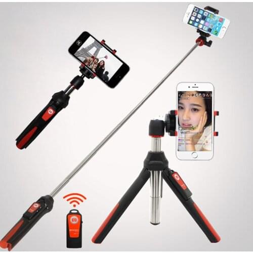 4 in 1 Wireless Bluetooth Remote Extendable Selfie Stick Monopod Mini Tripod Phone Stand Holder Mount for iPhone 8 Android Gopro