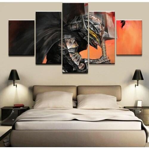 5 Piece Wall Art Canvas Game Posters Orc Soldier Figure Pictures And Prints Modern Home Decor Living Room Decoration Paintings