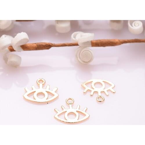 6Pcs/Lot Brass Eye Charms Pendent Earring Bracelet Necklace Pendent Jewelry Making Fashion Findings Metal Charm Connector Dangle