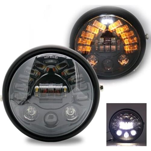 7 Inch Led Motorcycle Headlight turn signal 7inch Shell Housing Headlight Brackets For Honda Suzuki Moto