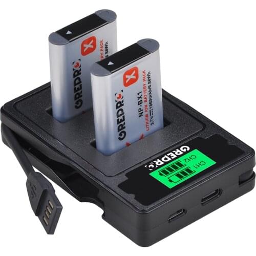 1860mAh NP-BX1 NPBX1 Battery with NP BX1 Charger for Sony zv-1 DSC- RX100 M7 M6 AS300 HX400 HX60 WX350 AS300V HDR-AS300R
