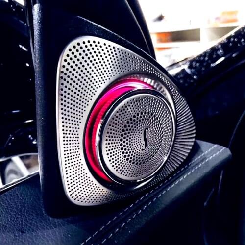 64 colors car 3D rotation light tweeter For Mercedes Benz W213 E Class treble speaker LED treble speaker audio trumpet horn