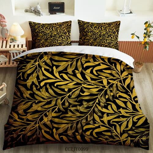 BailiPromise Classical Bedding Set Bedroom 3D Print Leaf Pillowcase Luxury Soft Duvet Cover Adult Queen King Twin 2/3pcs