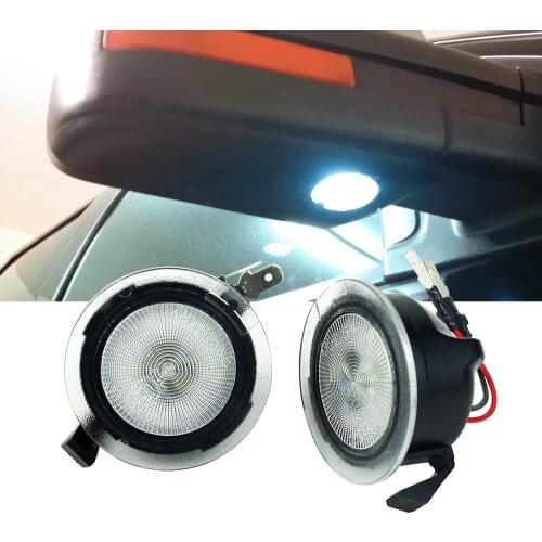 2 x White LED Under Side Mirror Puddle Lights For Ford F150 Raptor Edge Explorer Flex Lincoln Navigator Mark LT MKX