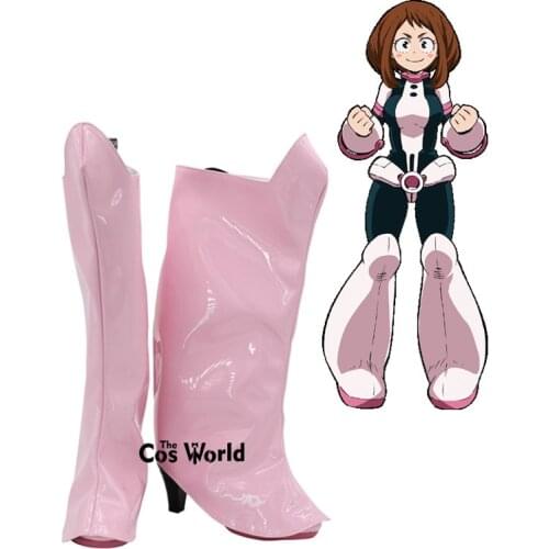 My Hero Academia Boku No Hero Academia Uraraka Ochaco Anime Customize Cosplay Shoes Boots