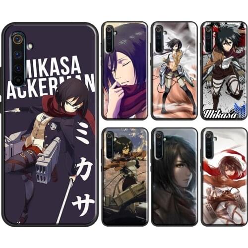 Attack On Titan Mikasa Case For OPPO Realme 6 7 8 Pro Q3 C3 C11 C15 GT Back Cover For OnePlus 9 Pro 8 7T 8T Nord