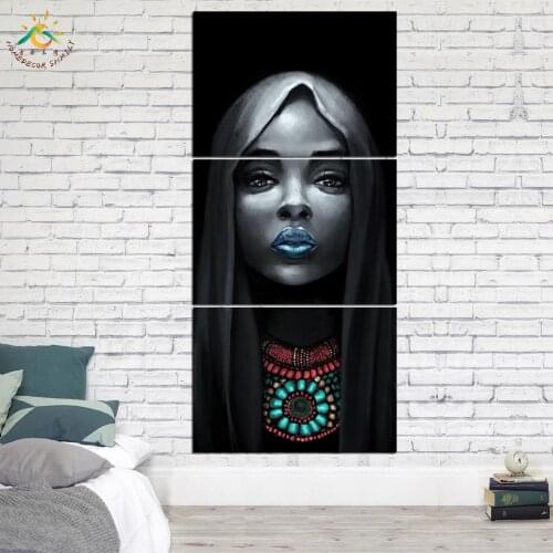 Black African Beauty Picture And Poster Canvas Painting Modern Wall Art Print Pop Art Nordic Poster Decoration For Bedroom 3 PI