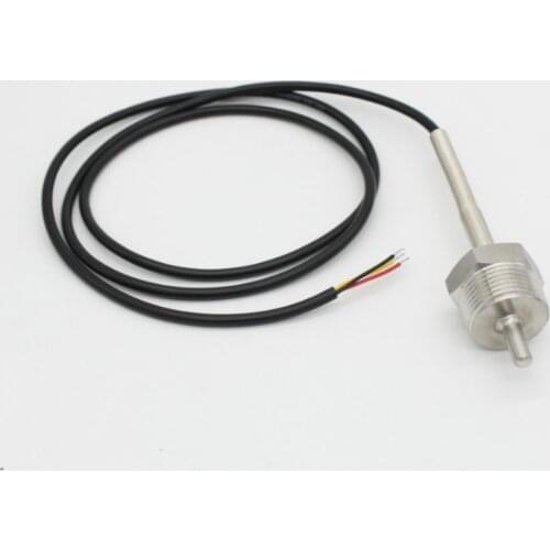 1x DS18B20 Digital Temperature Sensor 3/4" Thread Probe OD=6mm 1m PVC 3-core Wire SUS304 Stainless Steel Shell L30-300mm