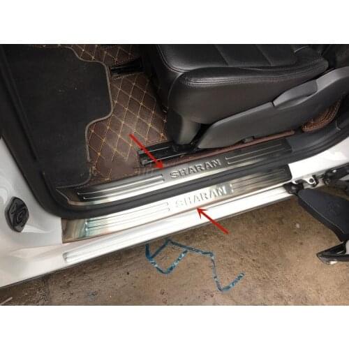 For Volkswagen Sharan 2012-2019 stainless steel car threshold anti-scratch board anti-scratch protection car accessories