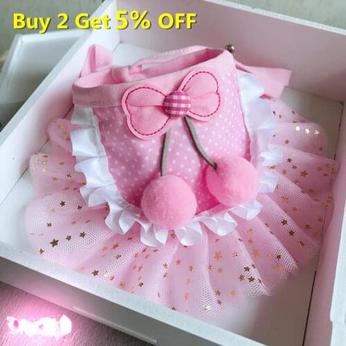 Pet Lace Collar Cherry Bowknot Bib Neckerchief Cat Collar Flower Cute Charm Adjustable Necklace Kitty Kitten Puppy Collars