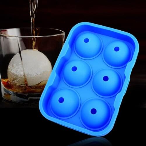 Kitchen Bar Cooking Candy Color Big Cute Ice Ball Mold Freeze Silicone Moulds Cream Cube Tray Mold