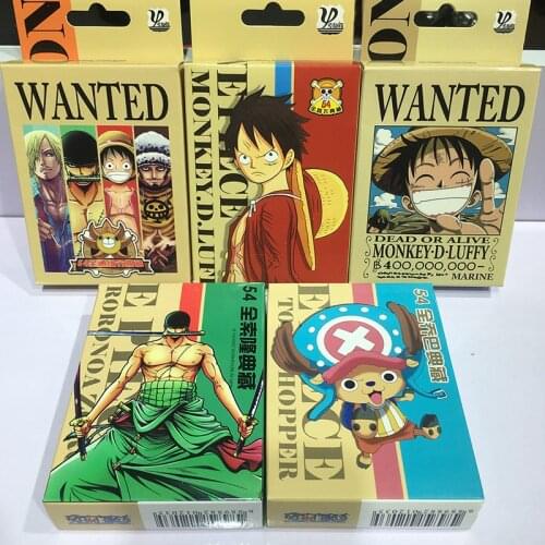 Hot Japan Anime Props One Piece Monkey D Luffy Joba pattern Paper poker Model toys Gift