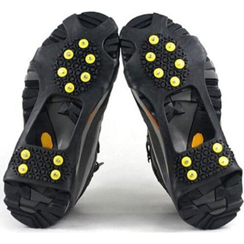 Outdoor Hiking Non-slip Shoe Cover 10 Teeth TPE Crampons Elderly Anti-fall Ice Catch Shoe Cover Mountaineering Shoe Cover
