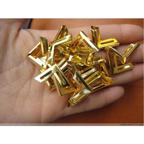 Wholesale Gold Color Decorative Iron Book Corner Brackets For Scrapbooking Photo Albums Menus Corner Protectors Crafts DIY,500Pc