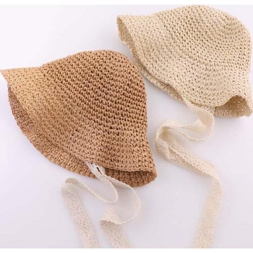 Lace Baby Sun Hat Summer Straw Sweet Girl Cap Beach Hats Children Panama Princess Children Fashion Fishman Caps for Kids